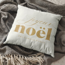 Dourado burlap joyeux noël Sobrenome personalizado