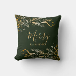Almofada Dourado e elegante Natal Merry Personalizado