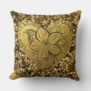 Almofada Dourado Glitter de Metal Bruto Novo Amor