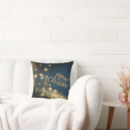 Almofada Dourado Glitter Feliz Natal