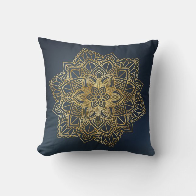 Almofada Dourado Mandala (Frente)