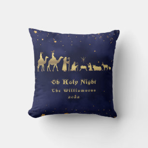 Almofada Dourado Natal Santa Personalizado