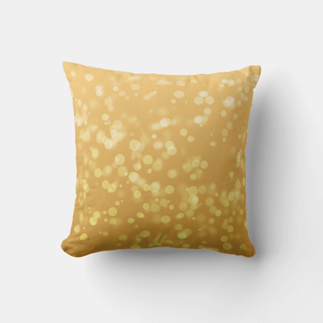 Almofada Dourado padrão de natal (Frente)