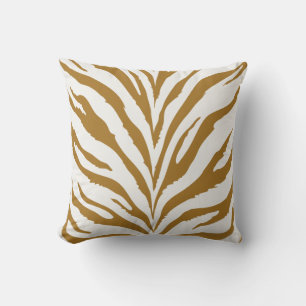 Almofada Dourado padrão zebra
