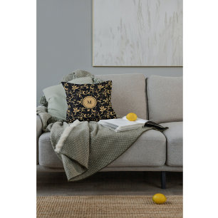 Almofada Dourado Travesseiro decorativo preto e bonito