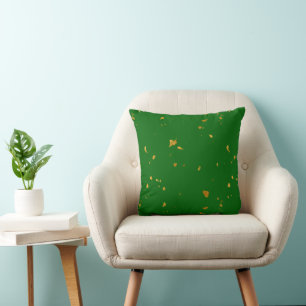 Almofada Dourados Flakes em Emerald Green