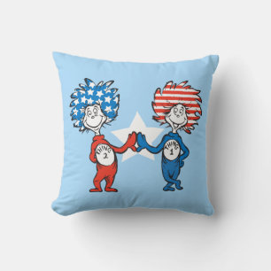 Almofada Dr. Seuss Coisa Um Coisa Dois Gráfico Patriótico