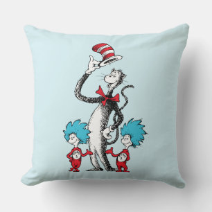 Almofada Dr. Seuss Gato de Chapéu, Coisa Um e Coisa Dois