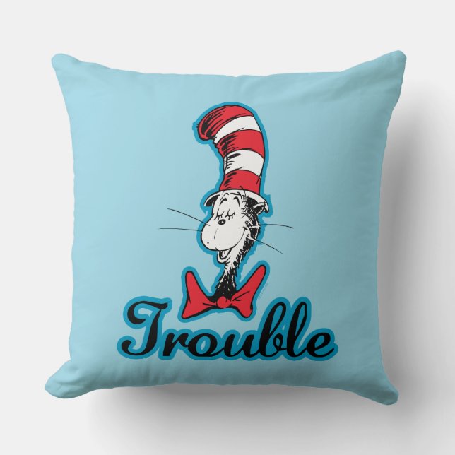 Almofada Dr. Seuss | Gato no Hat Trouble (Frente)
