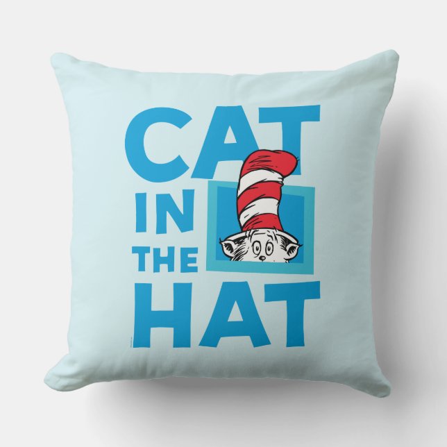 Almofada Dr. Seuss | Logotipo do Gato no Chapéu (Frente)