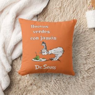 Almofada Dr. Seuss Ovos Verdes e Presunto em Espanhol