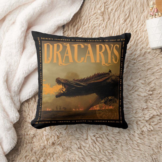 Almofada "Dracarys" Drogon Brething Fire Graphic (Cobertor)