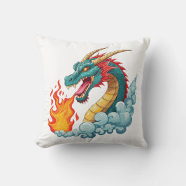 Almofada dragão de chifre azul