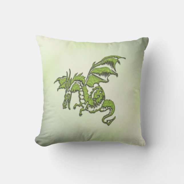 Almofada Dragão de Combate Verde (Frente)