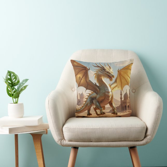 Almofada Dragão do Deserto Encantado - Travesseiro decorati (Cadeira)