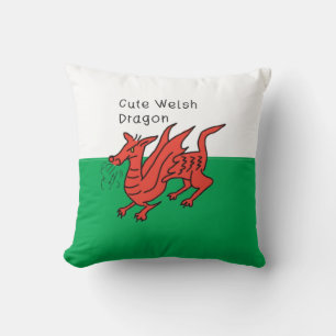 Almofada Dragão galês, travesseiro decorativo dragão, dr