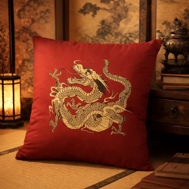 Almofada Dragão Japonês Cores Personalizáveis (Criador carregado)