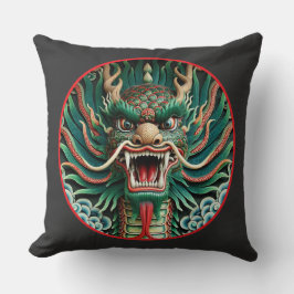 Almofada Dragão japonês e tradições xibudistas