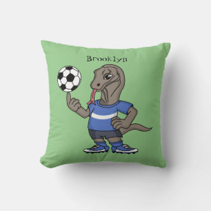 Almofada Dragão Komodo engraçado bonito jogando cartoon de 