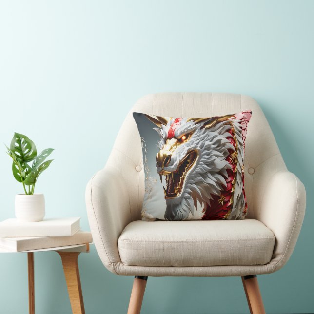 Almofada Dragão para respiração de incêndio, balanças branc (Cadeira)