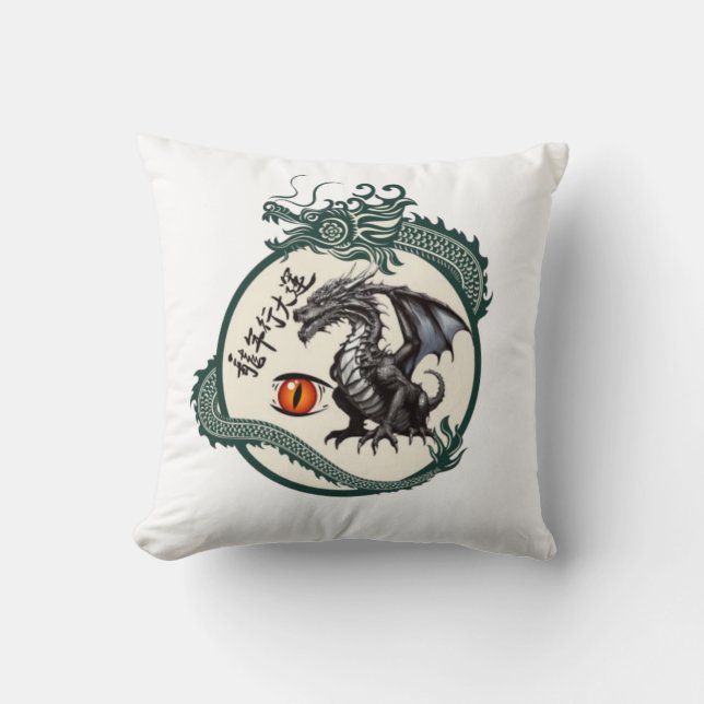 Almofada Dragão samurai clássico (Frente)