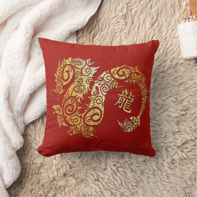 Almofada Dragão - Símbolo de constelação do Horóscopo Chinê (Cobertor)
