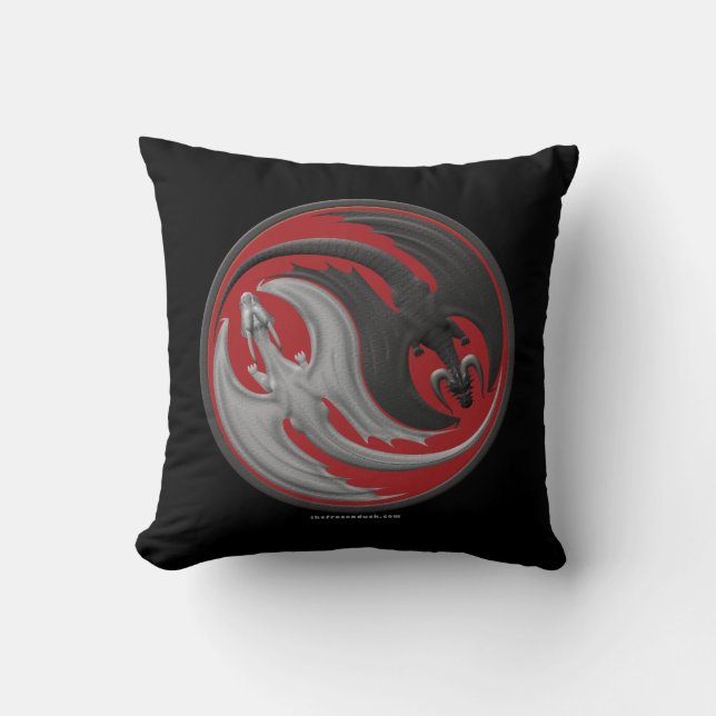 Almofada Dragão Yin-Yang (Frente)