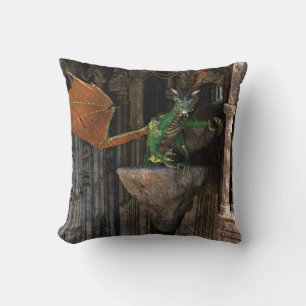 Almofada Dragon & Castle Fantasy Trabalho de arte