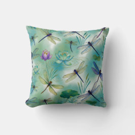 Almofada Dragonflies e Lotus Flower