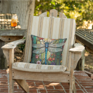 Almofada Dragonfly art pintando boho botânico floresta trop