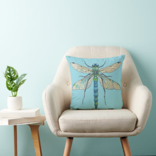 Almofada Dragonfly design insetomology Eu adoro insetos