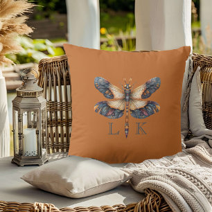 Almofada Dragonfly Laranja Roxo Azul