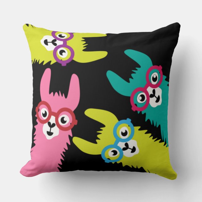 Almofada Drama Llama Colorful Camelid Cushion (Frente)