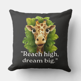 Almofada "Dream Big - Travesseiro decorativo Girafa"