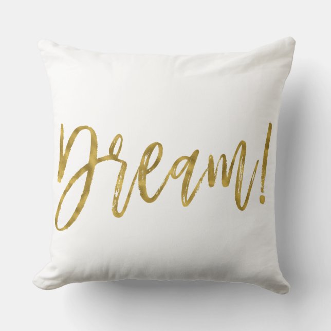 Almofada Dream Faux Gold Foil Travesseiro (Frente)
