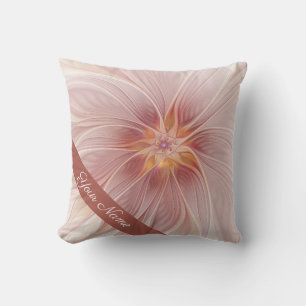 Almofada Dream Floral Abstrato Moderno Sonho Rosa Suave Nom