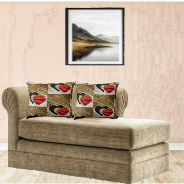 Almofada Dream Hearts A' Fallen (Decorate your home for February, with these romantic, Dream Hearts A'Fallen Throw Pillows!)