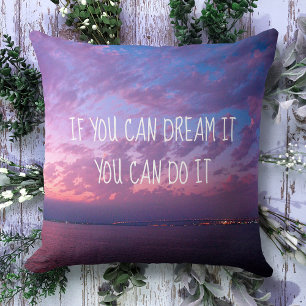 Almofada Dream It Do It Purple Ocean Sunset Photo (Grande)