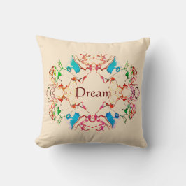 Almofada "Dream" Red Blue Burgundy Mandala em Beige T