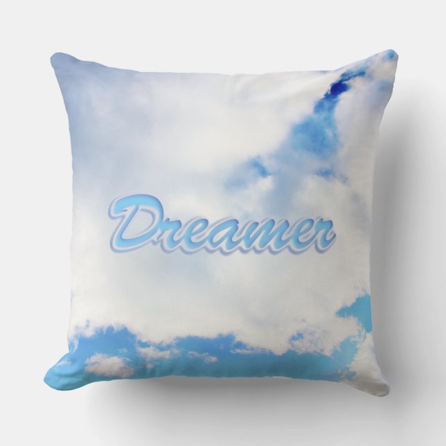 Almofada Dreamer Puffy White Clouds e Blue Sky (Frente)