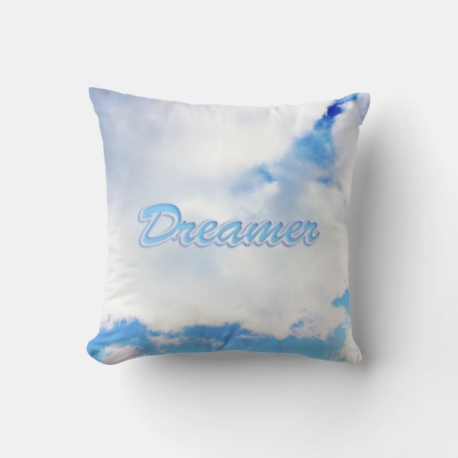 Almofada Dreamer Puffy White Clouds e Blue Sky (Frente)