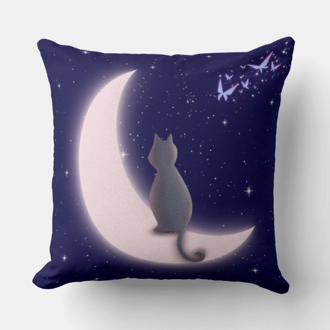 Almofada Dreamy Celestial Cat Design (Frente)