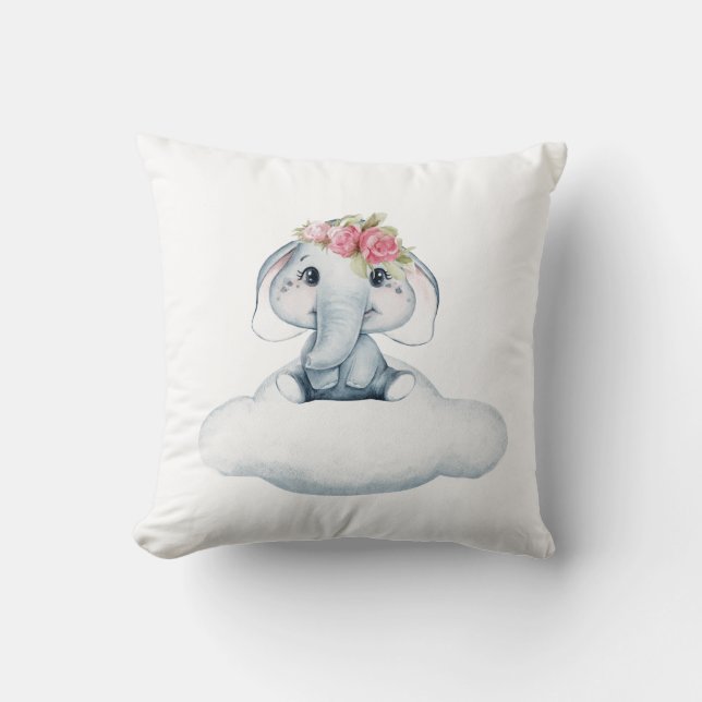 Almofada Dreamy Days com Rosie, o Elefante. (Frente)