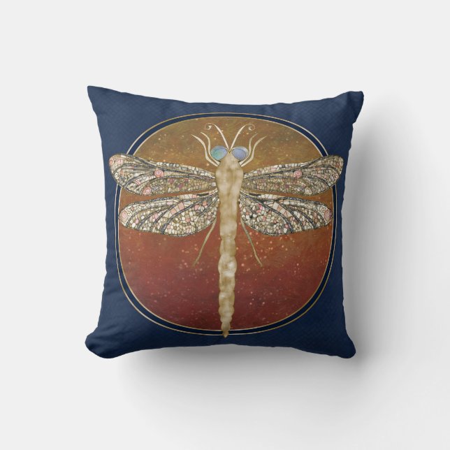 Almofada Dreamy Dragonfly “Messenger of Gilded Night” (Frente)