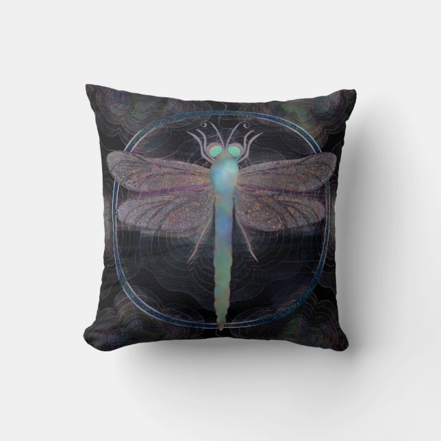 Almofada Dreamy Dragonfly “Messenger of Quantum Flight” (Frente)