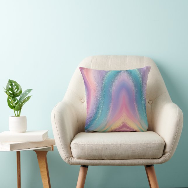 Almofada Dreamy Pastel Galaxy Abstrato Art Design (Cadeira)