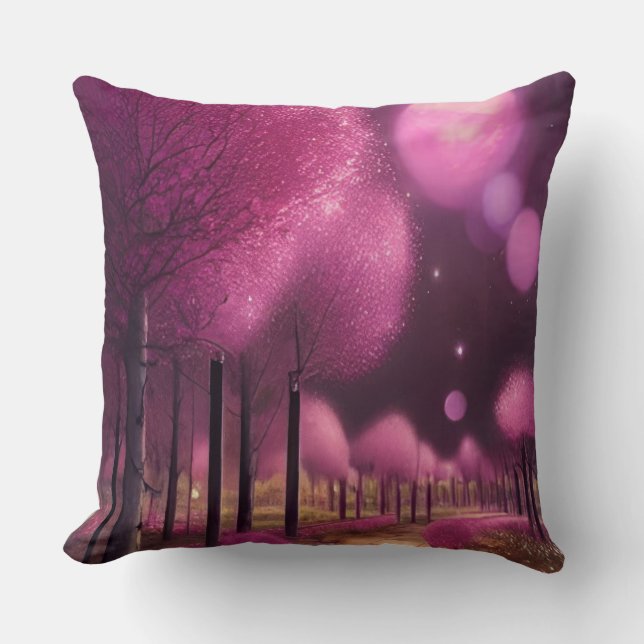 Almofada Dreamy Pink Nightscape (Frente)
