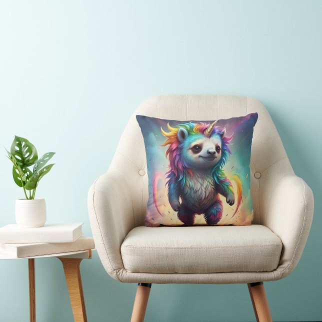 Almofada Dreamy Slothicorn: Um Rainbow Baby Fantasy, (Cadeira)