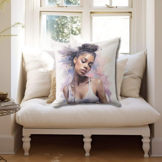 Almofada Dreamy Watercolor Ballerina