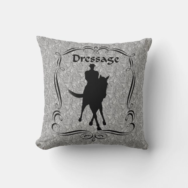 Almofada Dressage Horse Rider Silhoule (Frente)